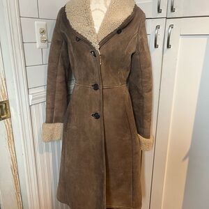 SOLD on another site Women's Vintage Real Brown Shearling Coat Made Scotland